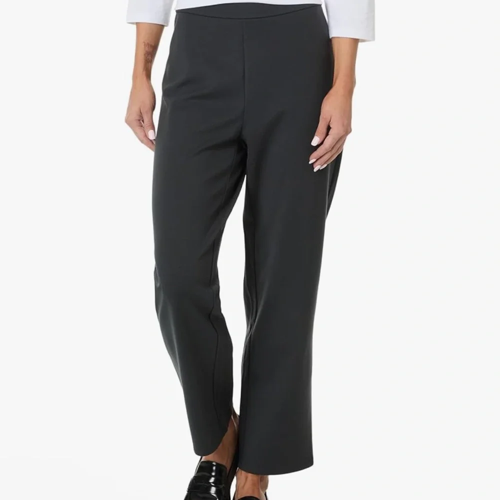 Eileen Fisher Black Straight Leg Pants - Picture 1 of 8